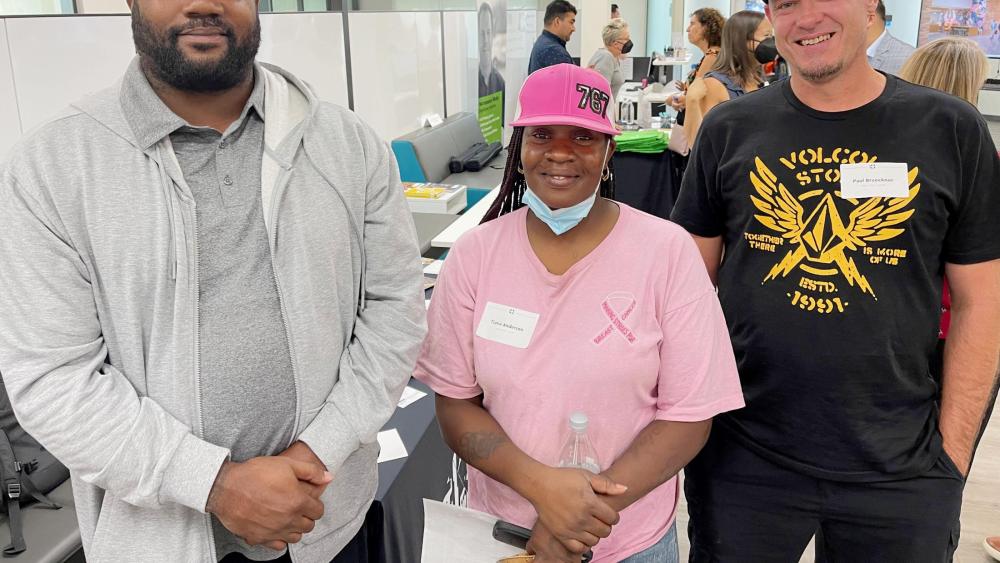 Troy Collins, Tiana Anderson and Paul Brueckner, participants in Sacramento-Sierra's Building and Construction Trades Council pre-apprenticeship program, shared information about the process and their experiences.