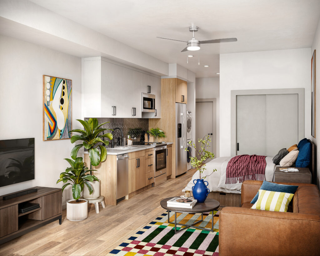 studio apartment at anova aggie square