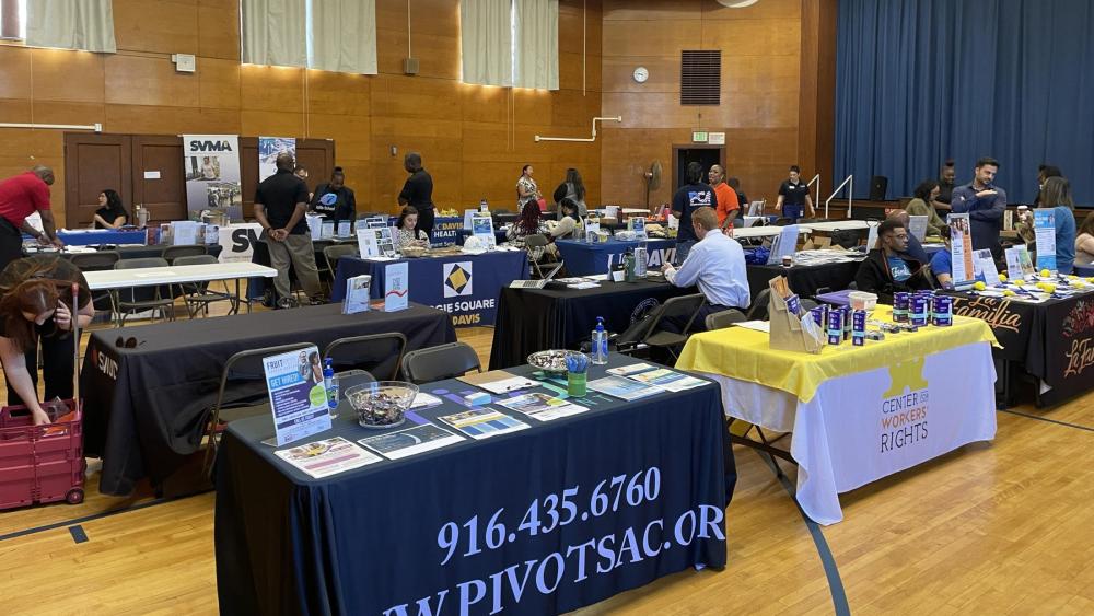 The event featured over thirty informational booths and workshops to learn about how to apply for jobs and different job opportunities available. Photo courtesy of Dreya DeShazier Yin.