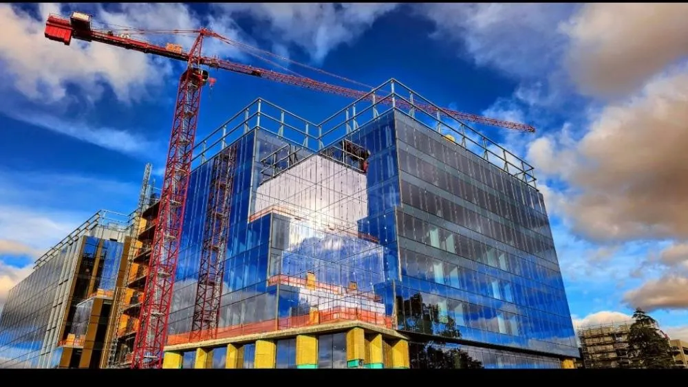 April 2024's second-place winner beautifully showcases the glass of the 300 Aggie Square building. Photo by Paul Hobson.