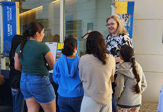 Students from Language Academy of Sacramento visit UC Davis Health to learn about healthcare careers.
