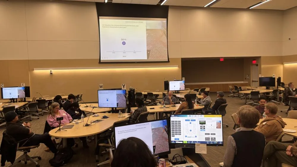 Attendees participated in a quiz about Aggie Square's past.