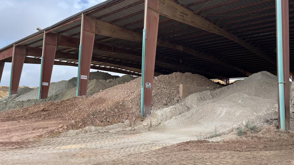 Local clays waiting to be mixed to create the many colors and textures of brick.