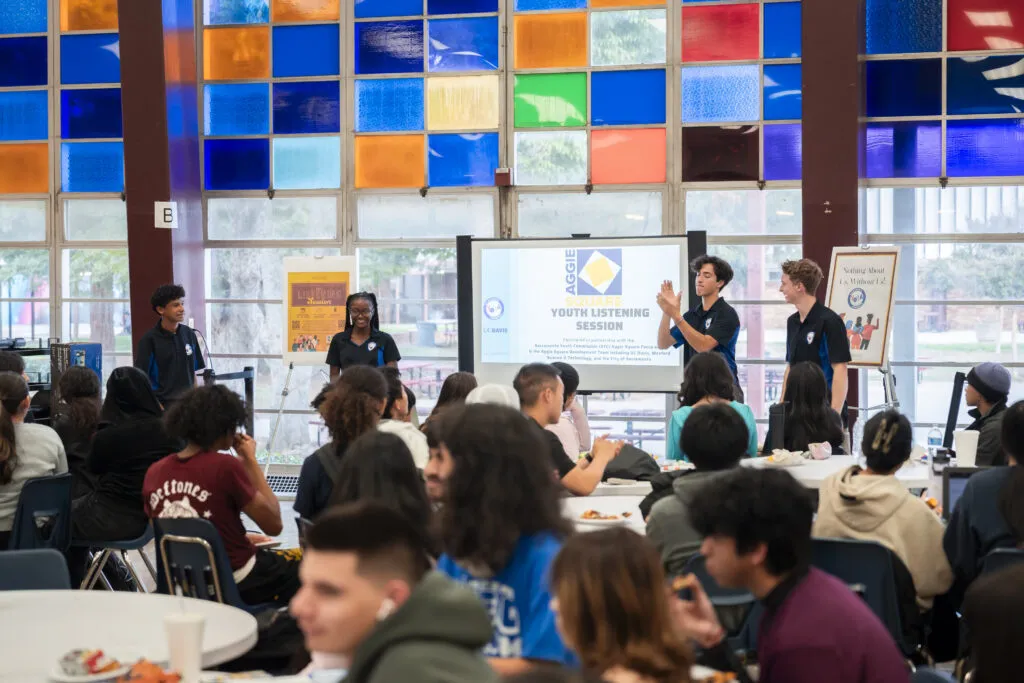 Students turned out in big numbers for the Aggie Square Youth Listening session at Hiram Johnson High School on Wednesday, October 30.